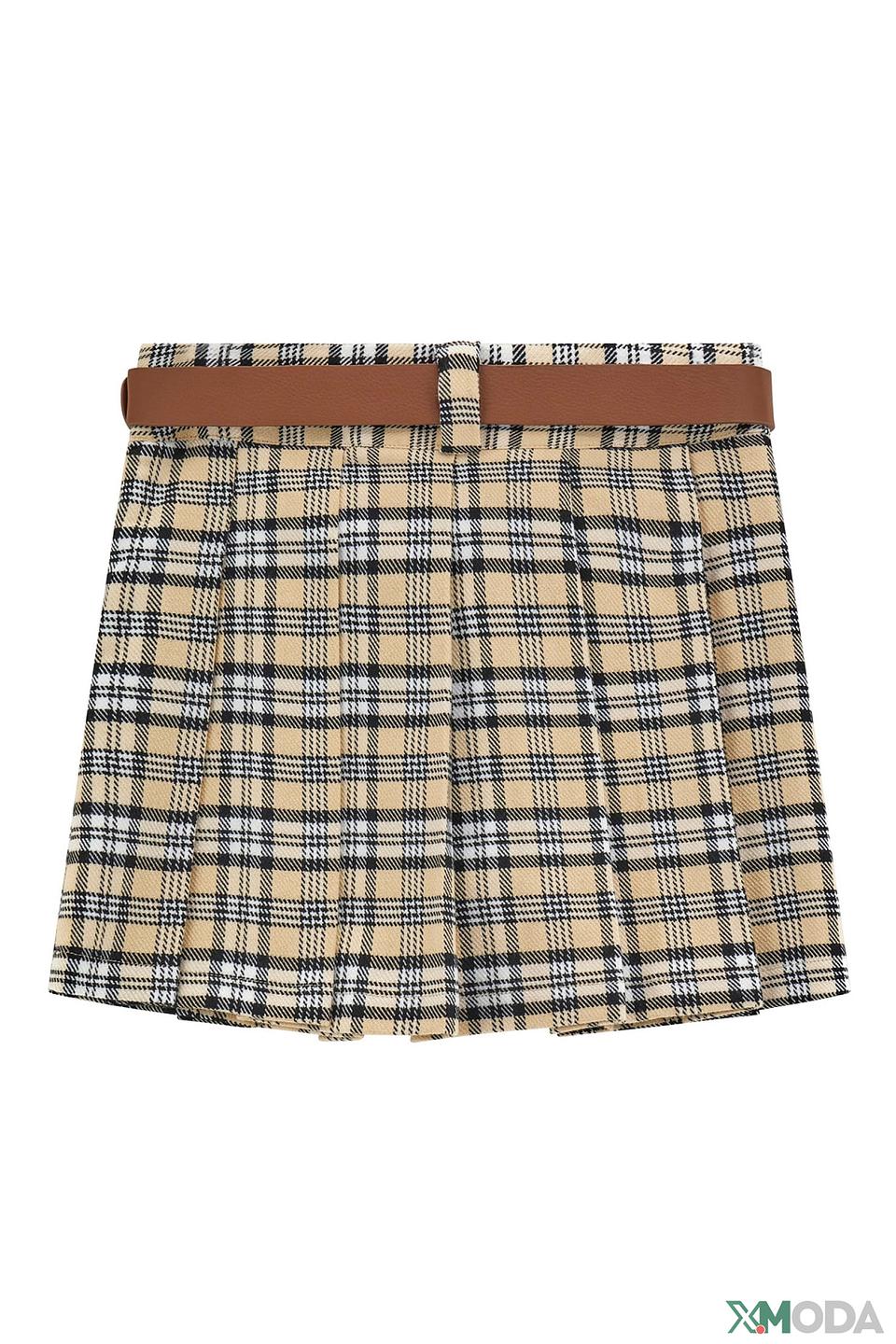 Юбка Guess дев. в клетку с поясом