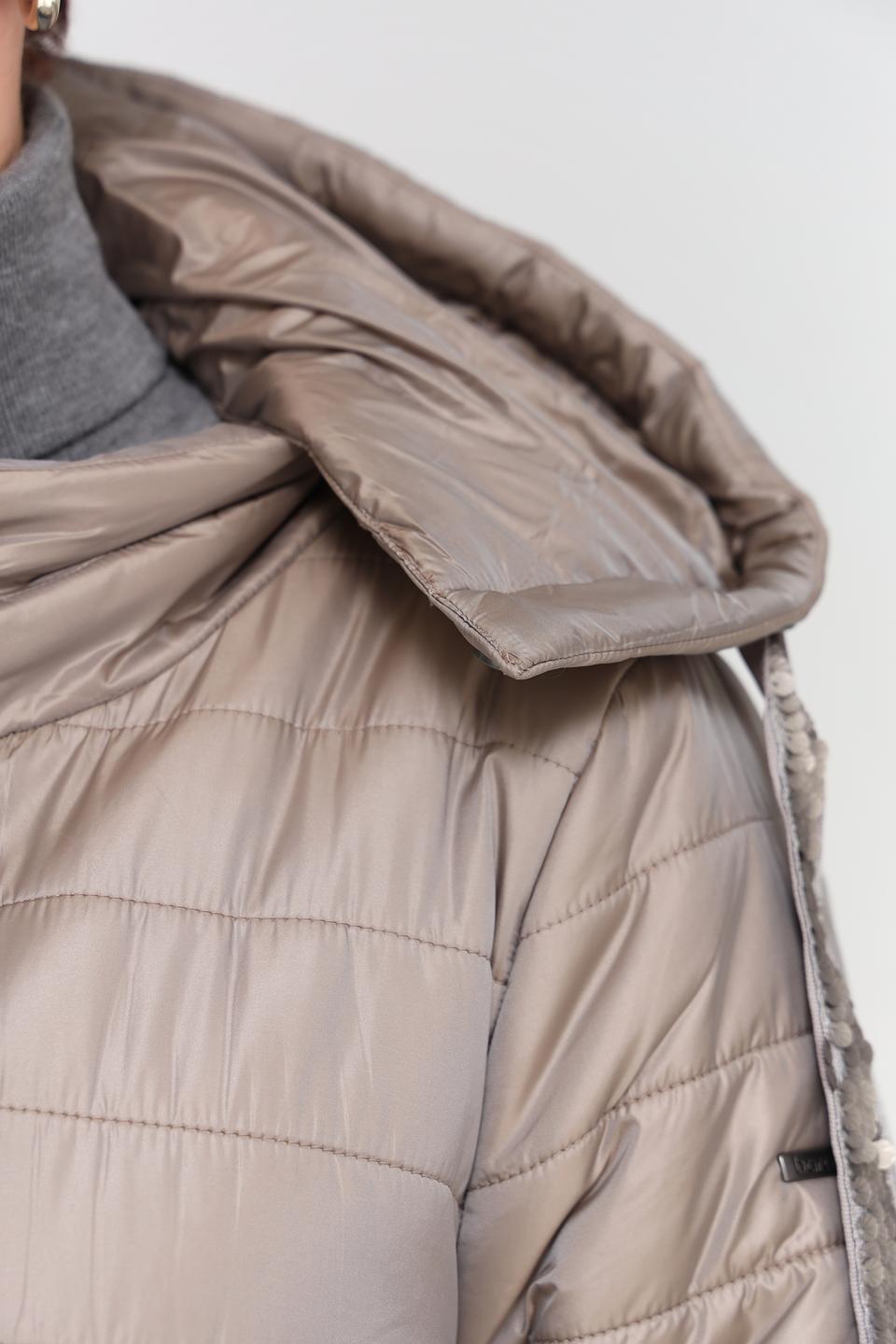 Пальто Baronia стеганое бежевое