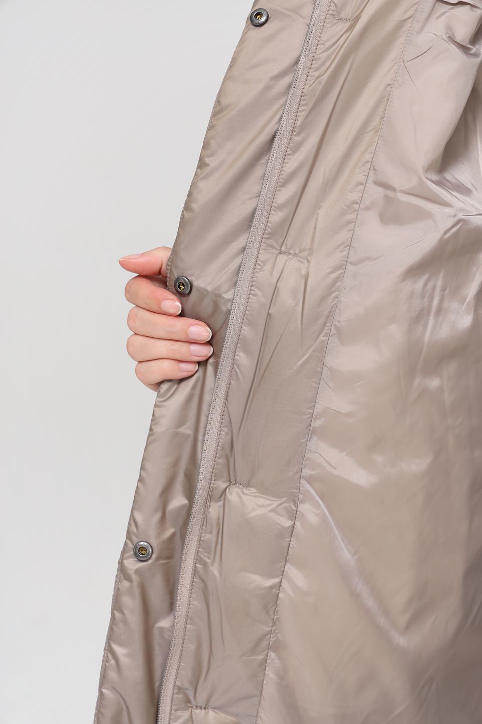 Пальто Baronia стеганое бежевое