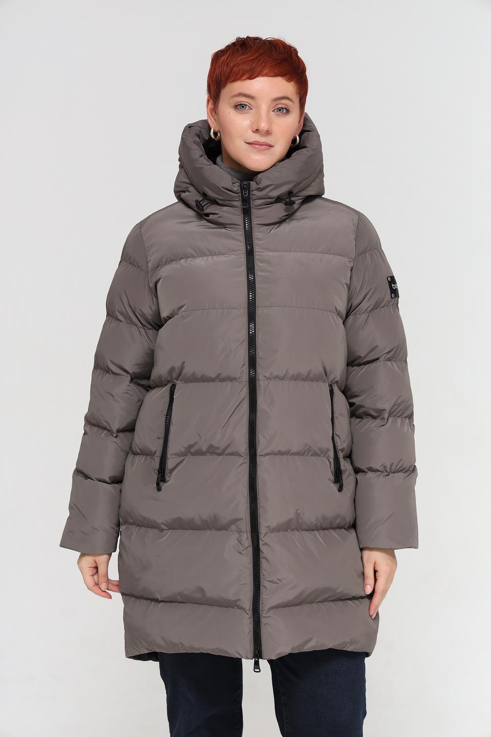 Пальто Baronia стеганое серое