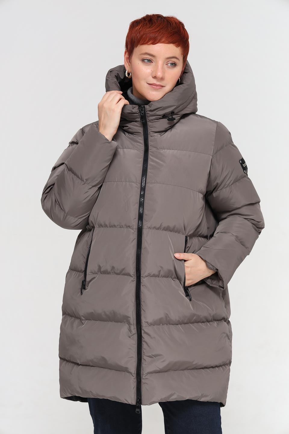 Пальто Baronia стеганое серое
