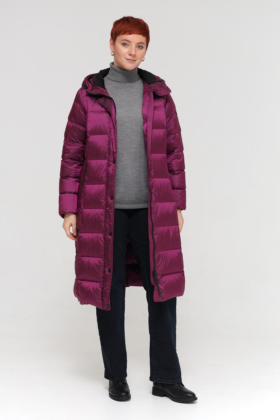 Пальто Lebek стеганое фуксия