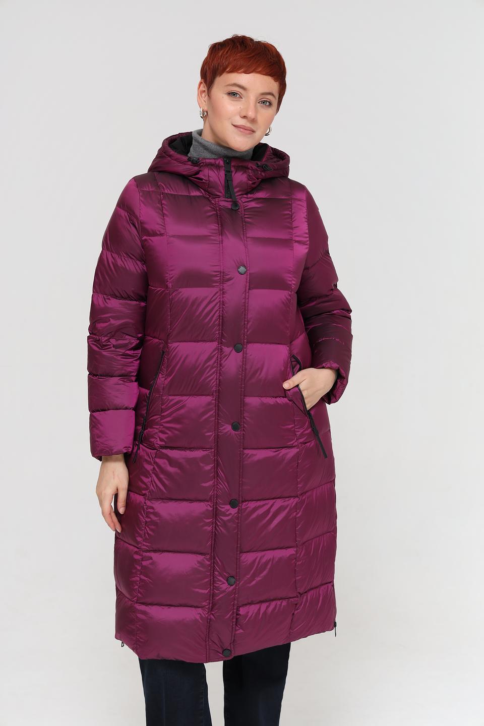 Пальто Lebek стеганое фуксия