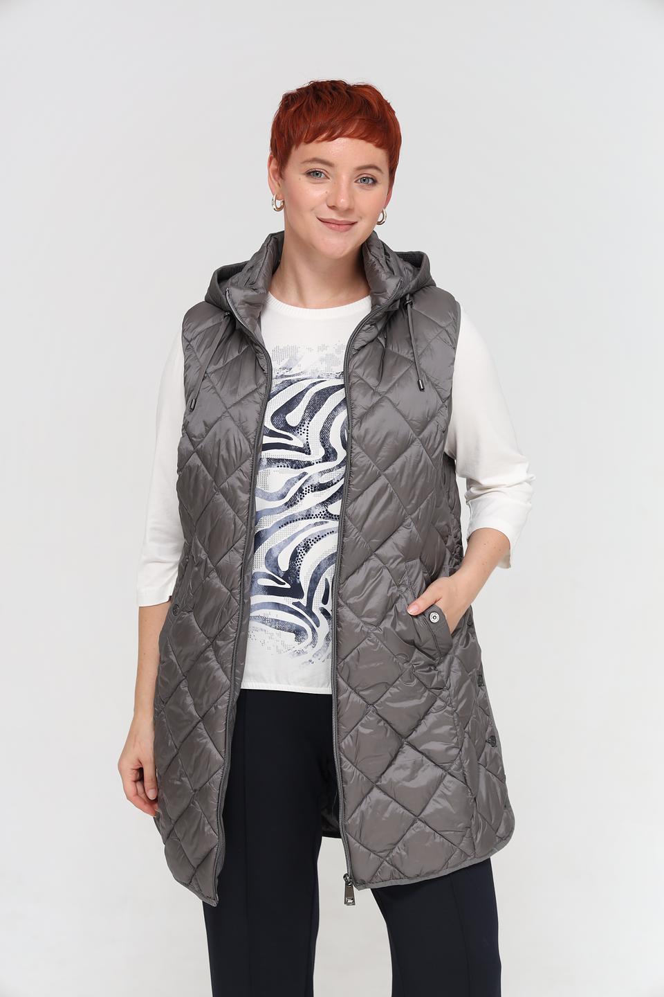 Жилет Lebek стеганый серый