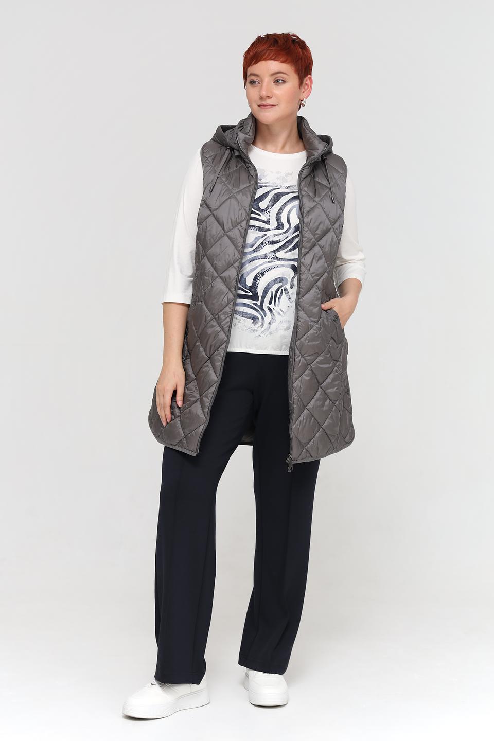 Жилет Lebek стеганый серый