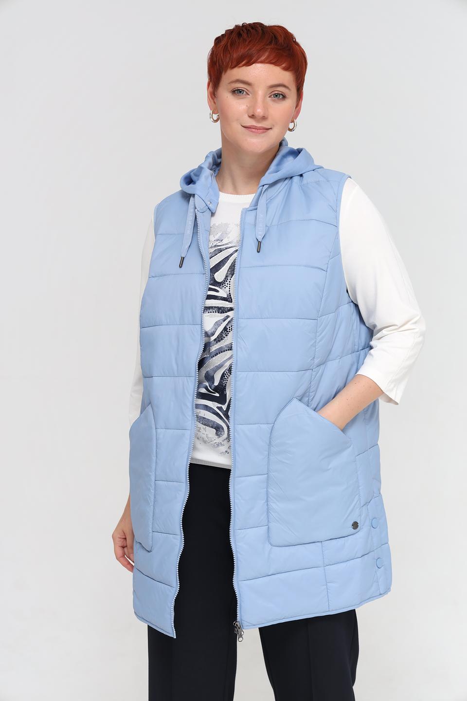 Жилет Lebek стеганый голубой