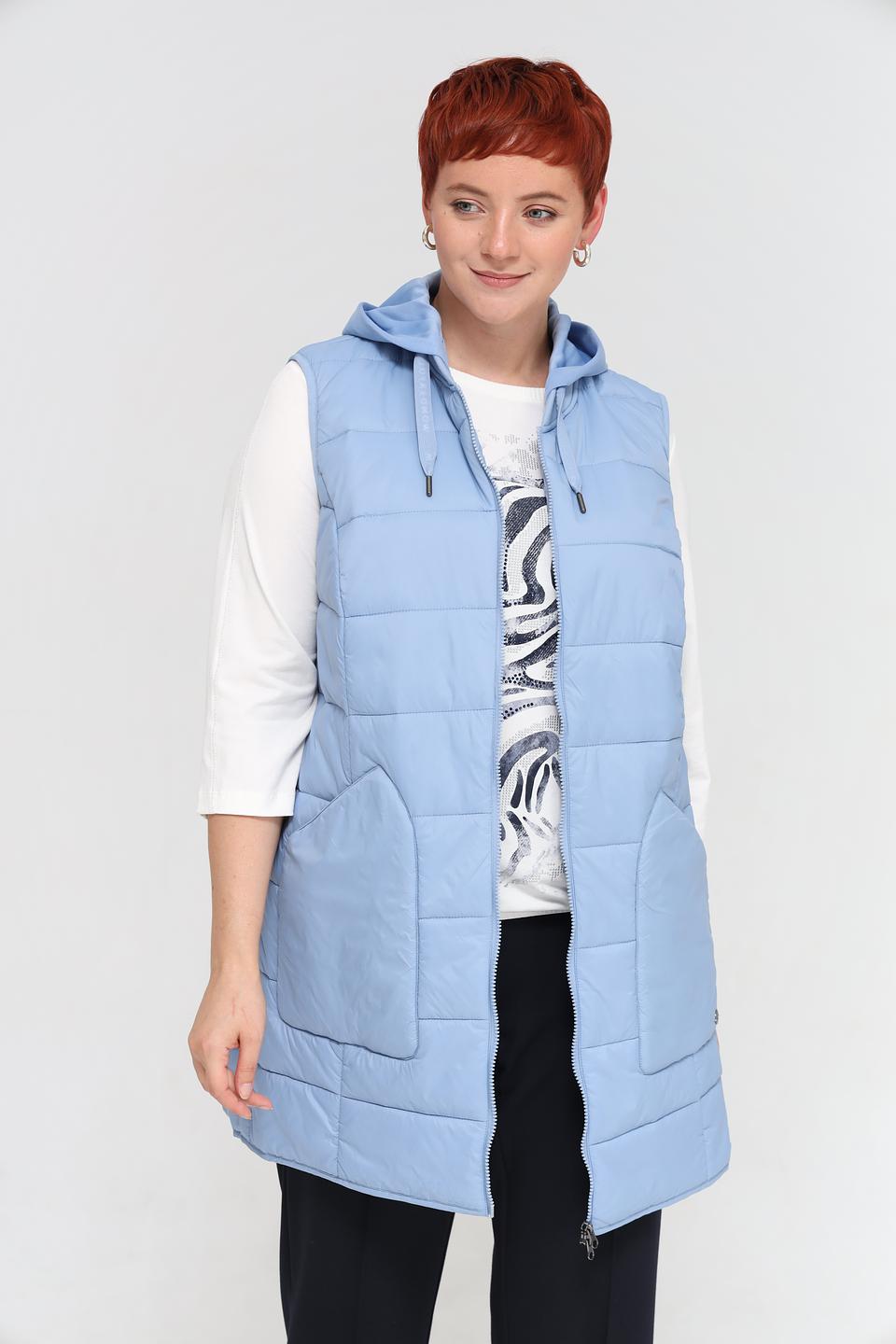 Жилет Lebek стеганый голубой