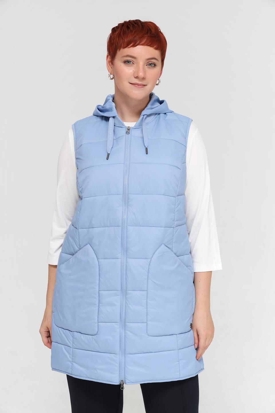 Жилет Lebek стеганый голубой