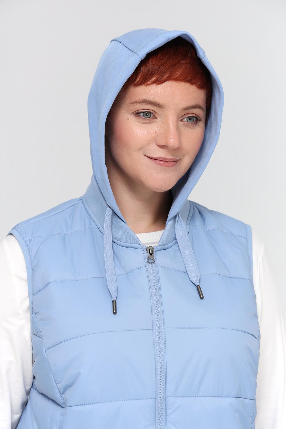 Жилет Lebek стеганый голубой