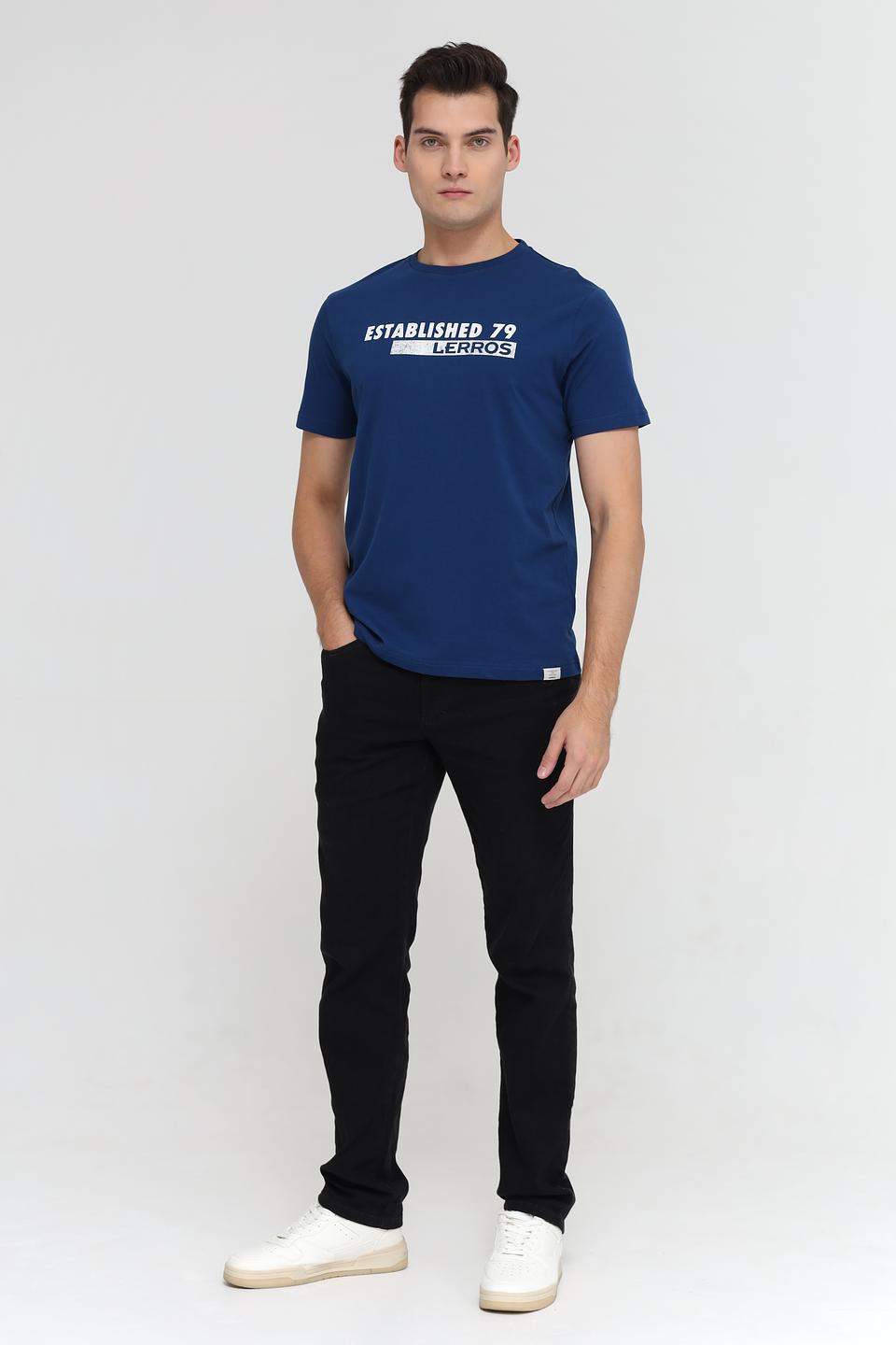 Футболка Lerros синяя с принтом