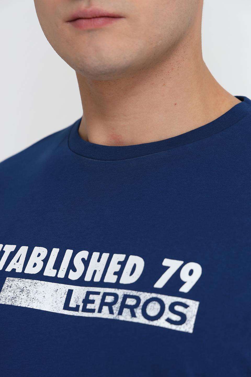 Футболка Lerros синяя с принтом