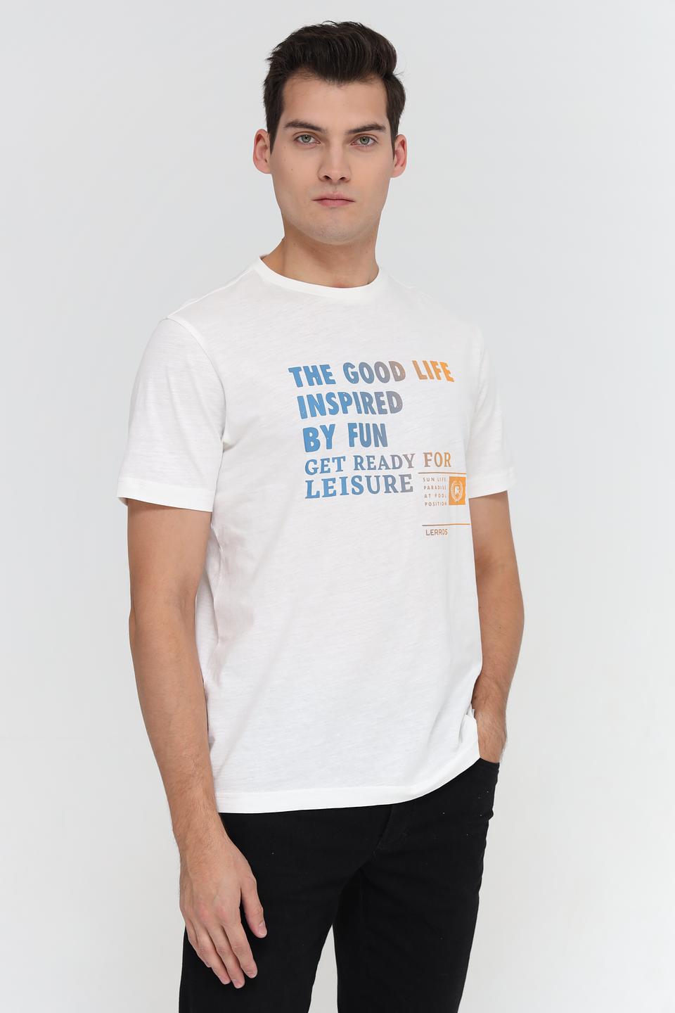 Футболка Lerros с принтом белый