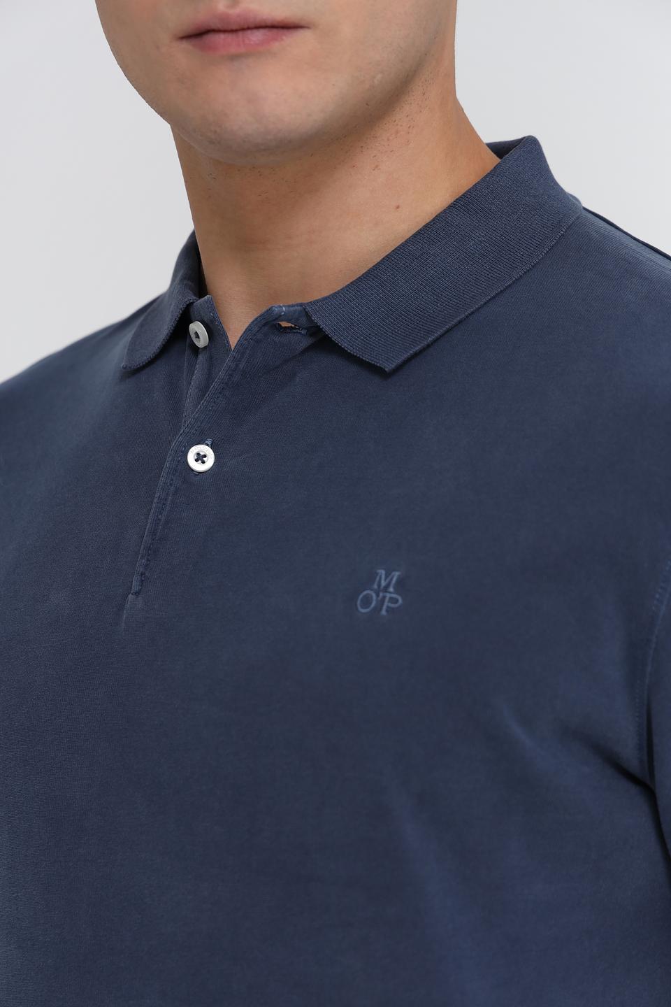 Поло Marc O Polo men синее с длинным рукавом