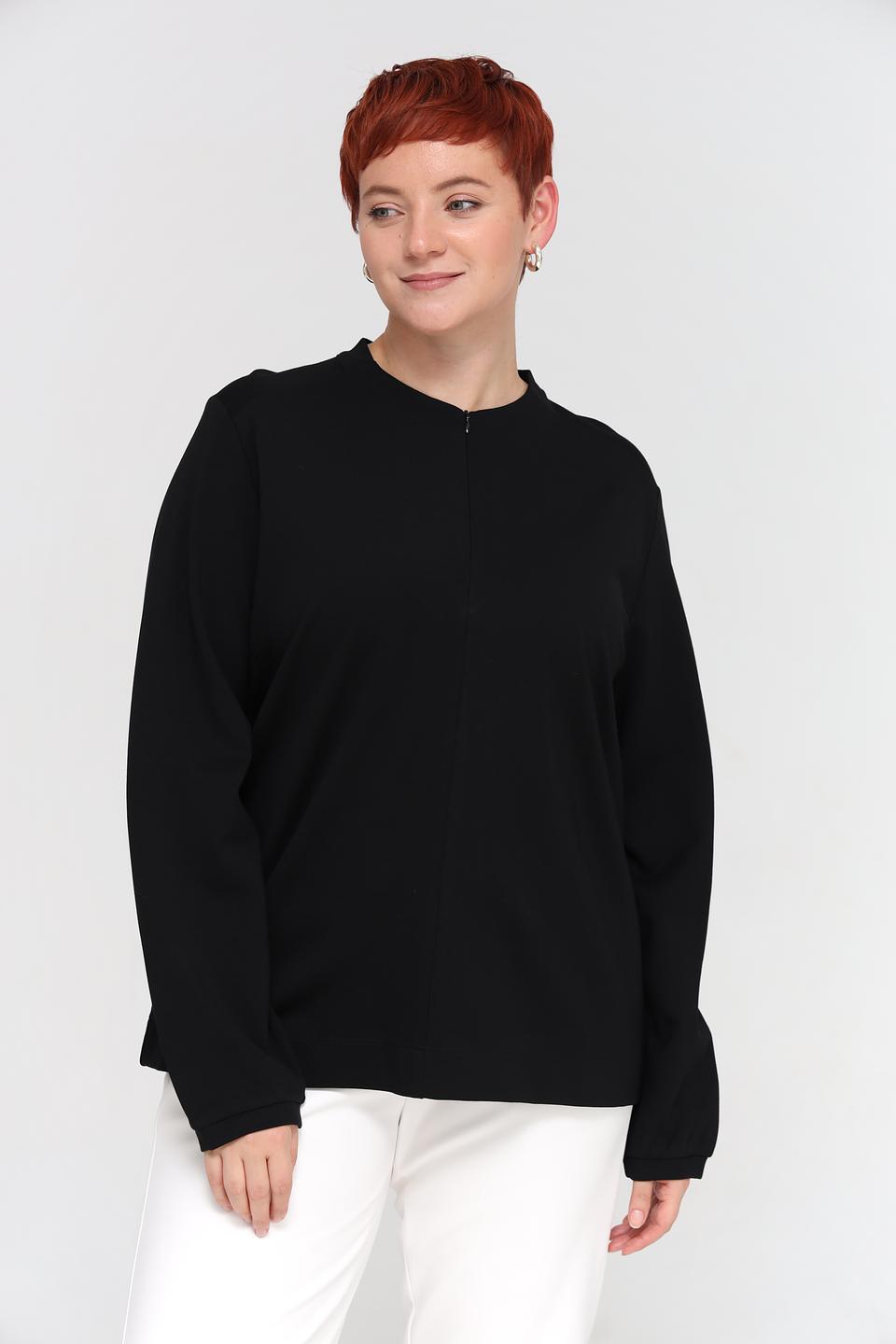Блуза UNQ с молнией черная