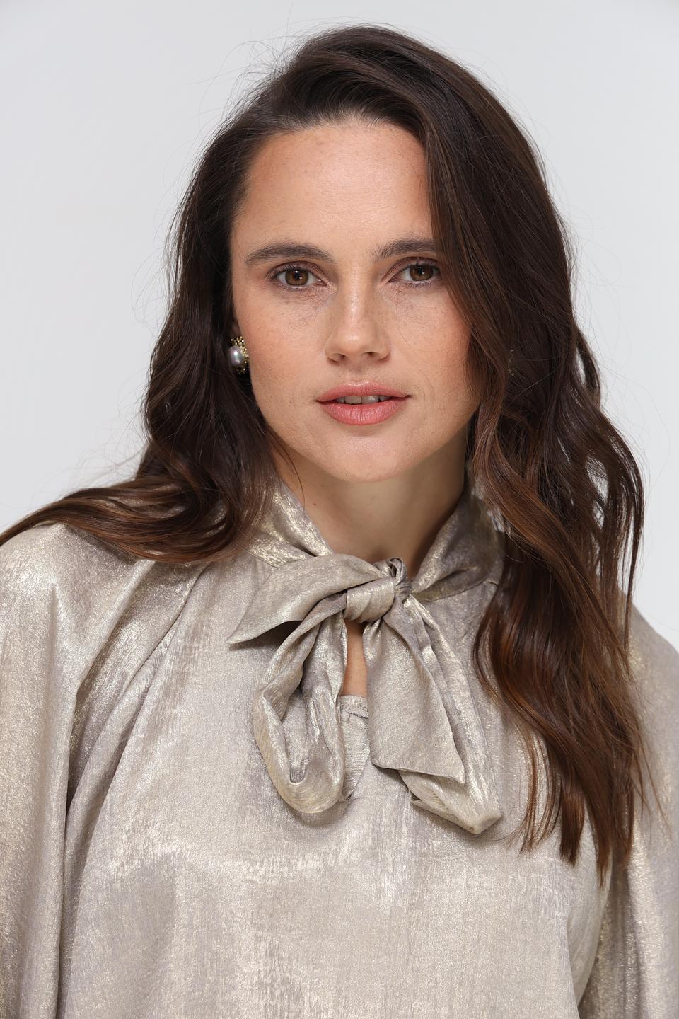 Блуза Taifun с бантом золотистый