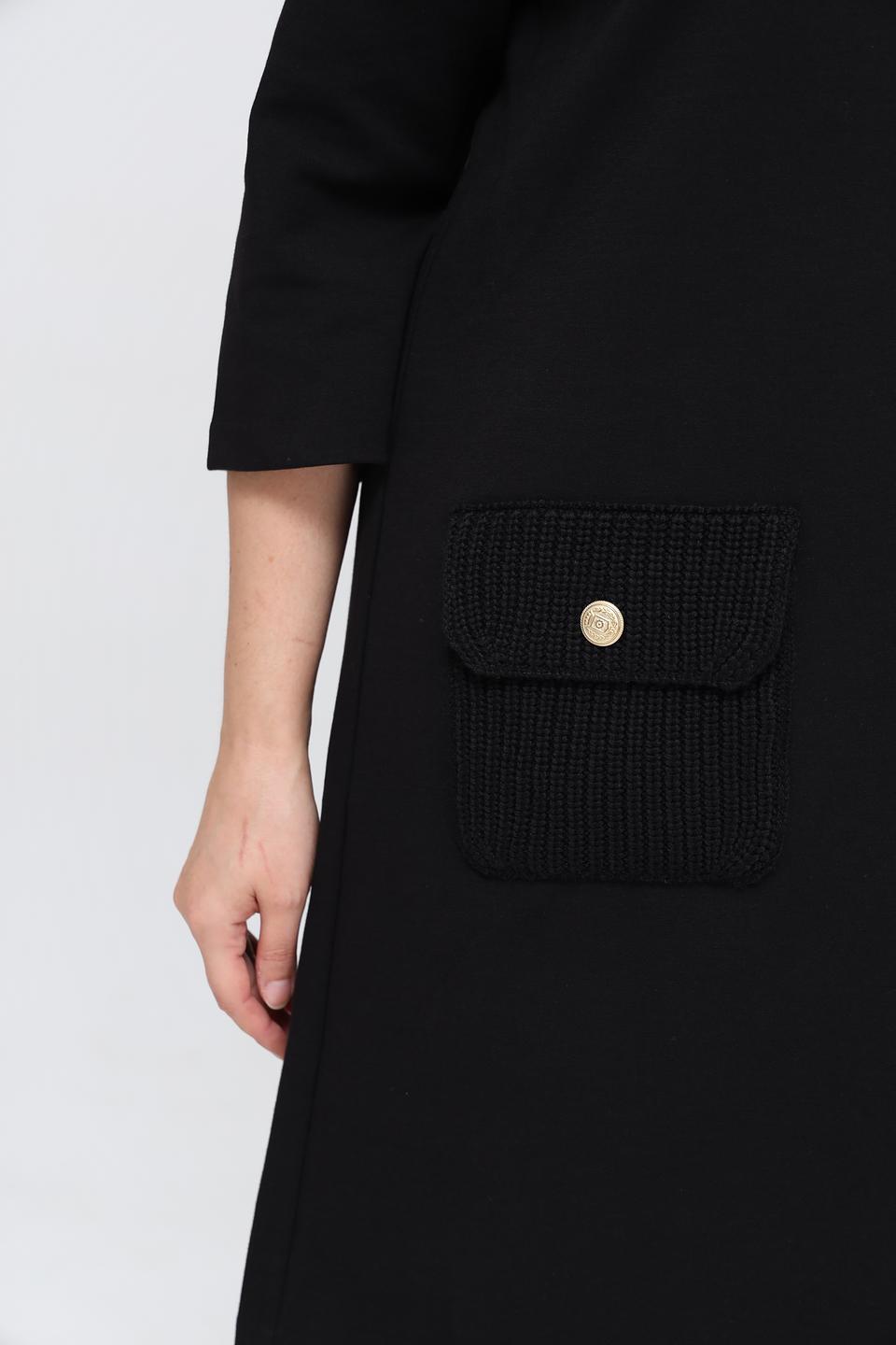 Платье Margittes чёрное с карманом