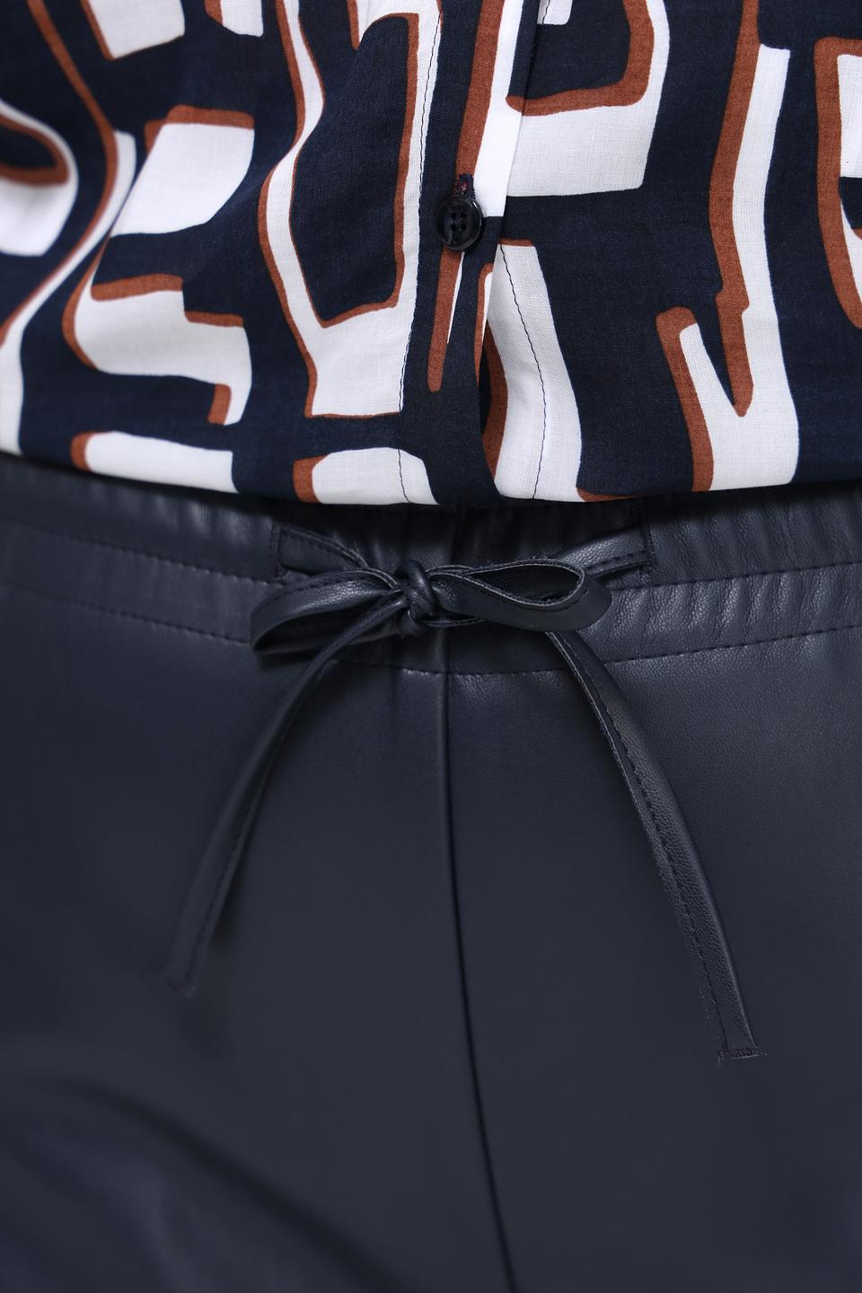 Брюки Tuzzi из экокожи синие