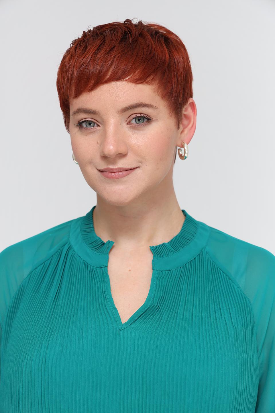 Блуза Samoon плиссированная изумрудная