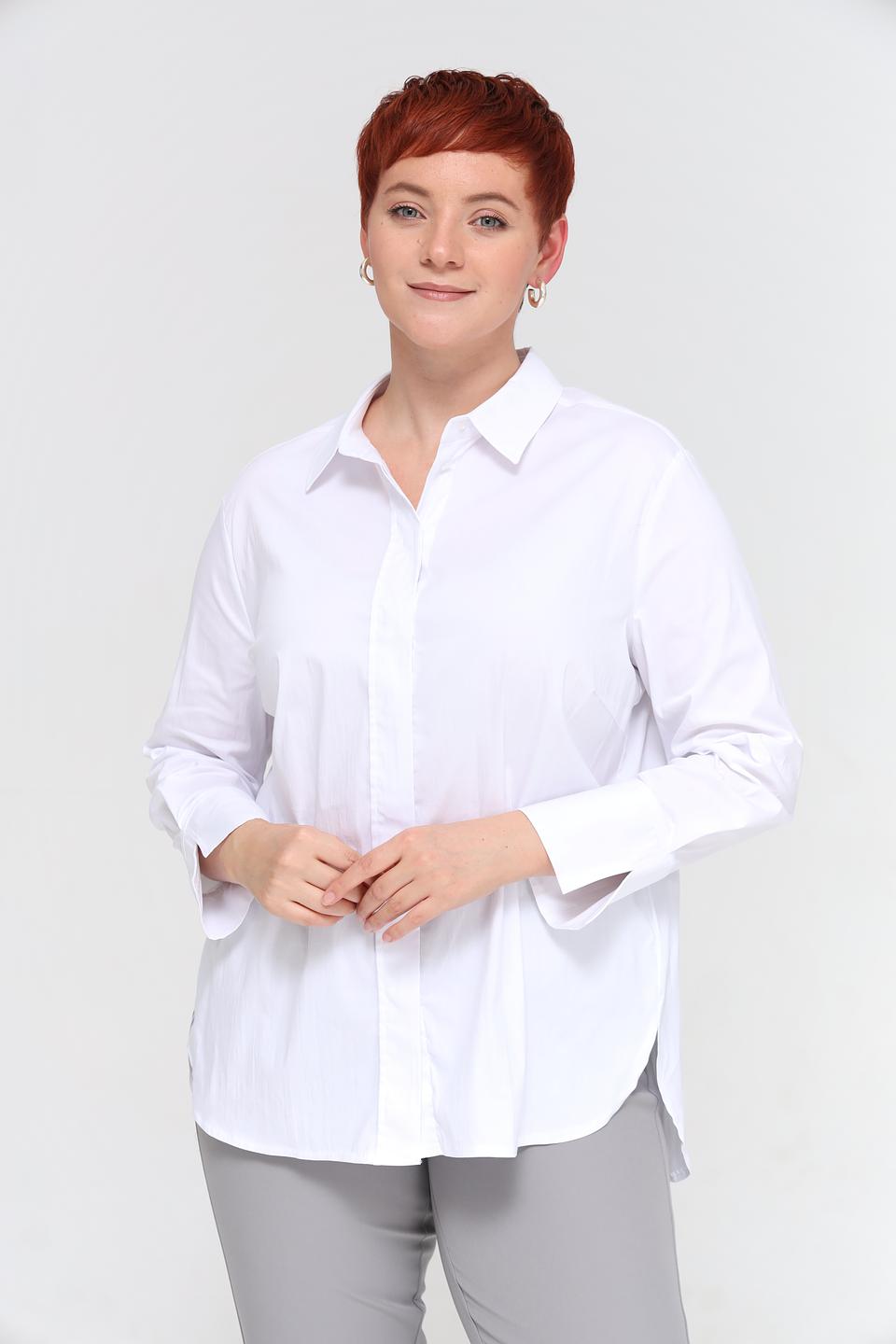 Рубашка Frank Walder белая с длинным рукавом