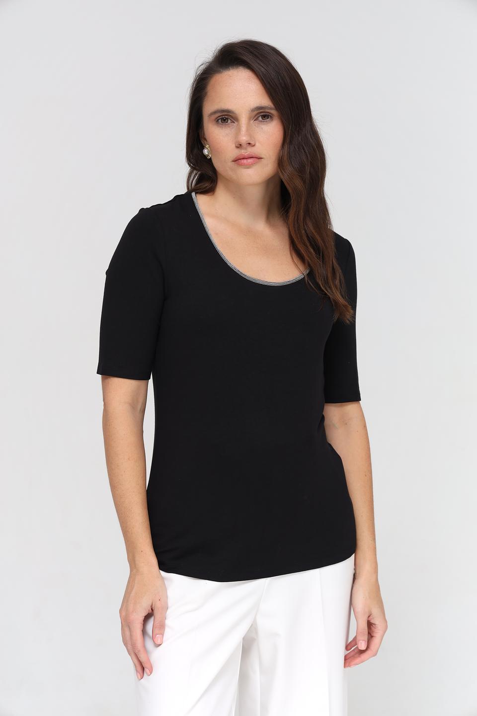 Футболка Taifun с серой отделкой