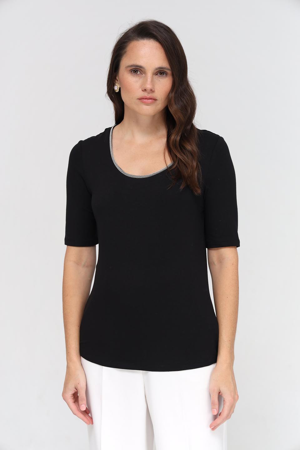 Футболка Taifun с серой отделкой