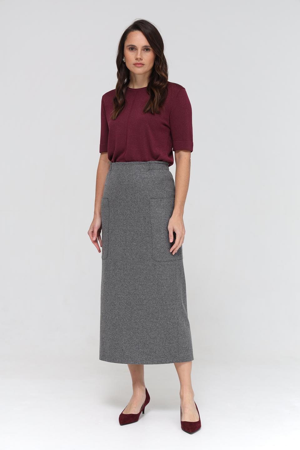 Пуловер Bianca с 3/4 рукавом бордовый