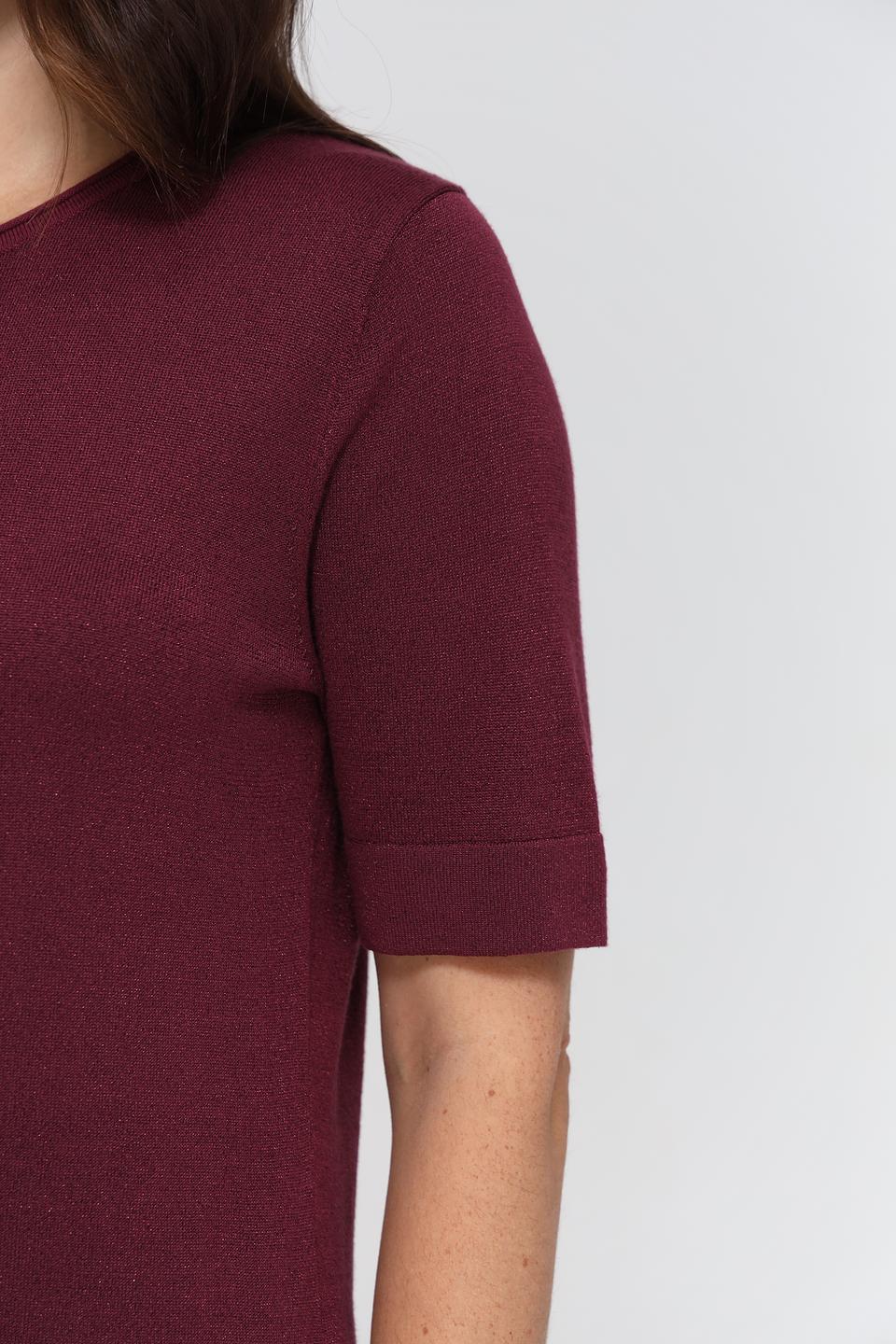 Пуловер Bianca с 3/4 рукавом бордовый