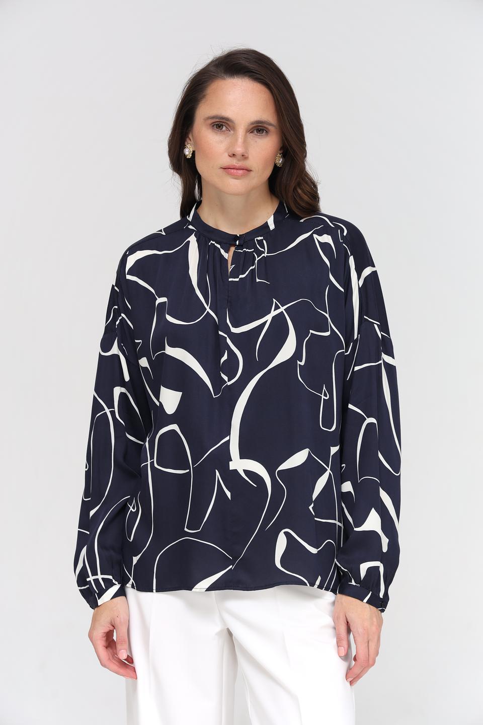 Блуза Bugatti с абстрактным рисунком