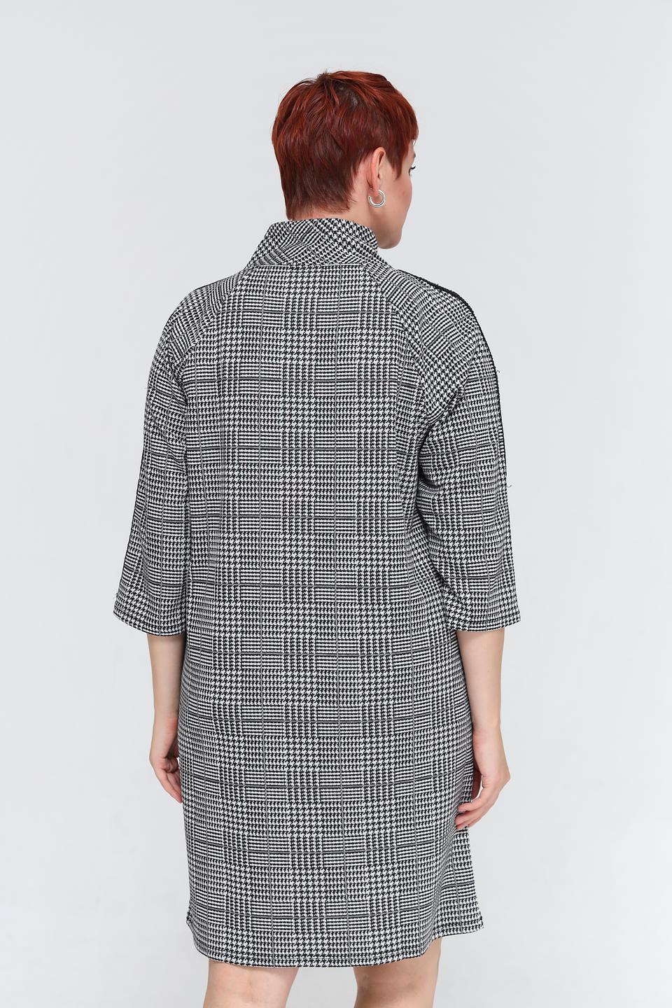 Платье Lebek в клетку с капюшоном