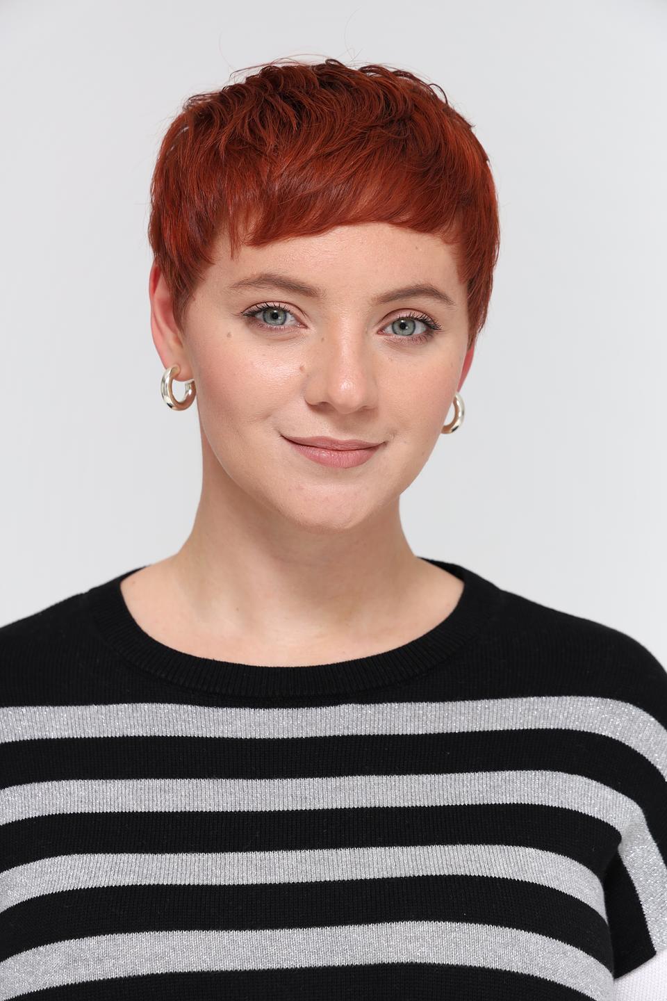 Пуловер Lebek в полоску серый