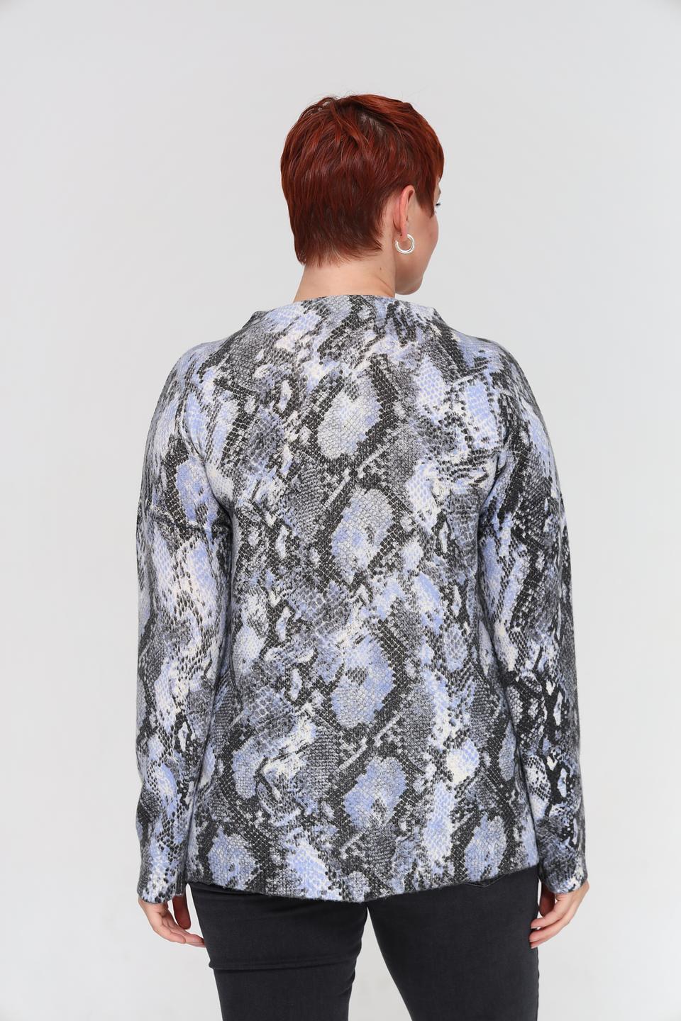 Пуловер Lebek с принтом reptile