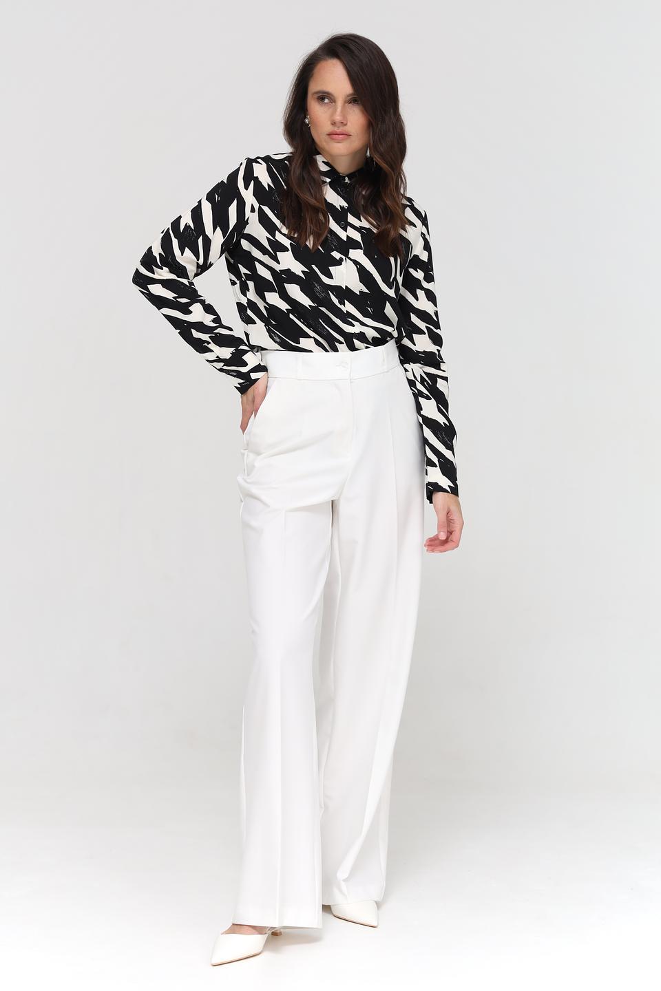 Блуза Gerry Weber в абстрактный принт чёрно-белая