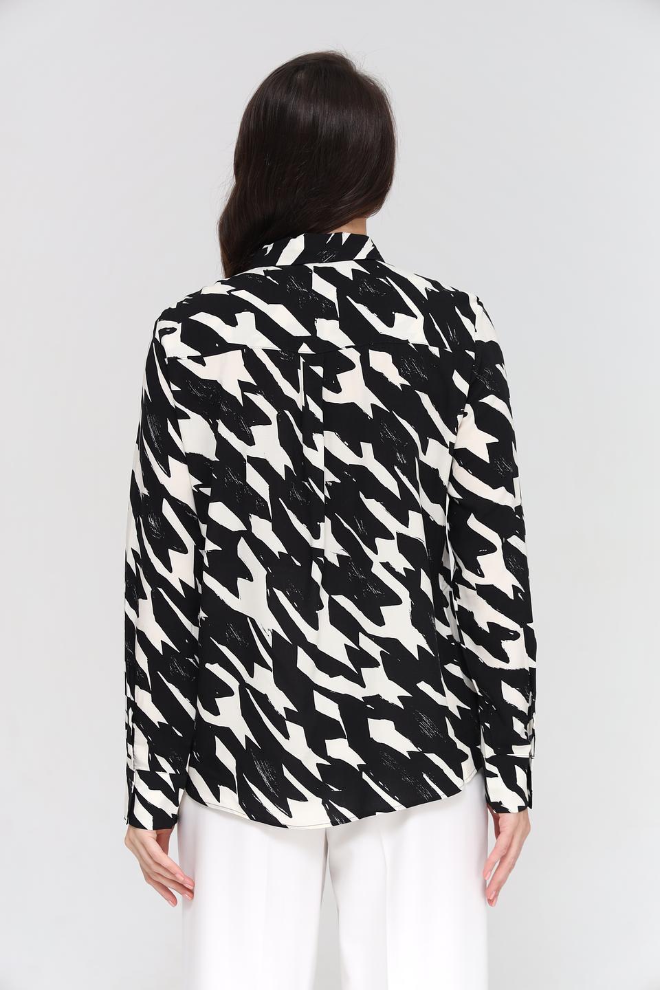 Блуза Gerry Weber в абстрактный принт чёрно-белая