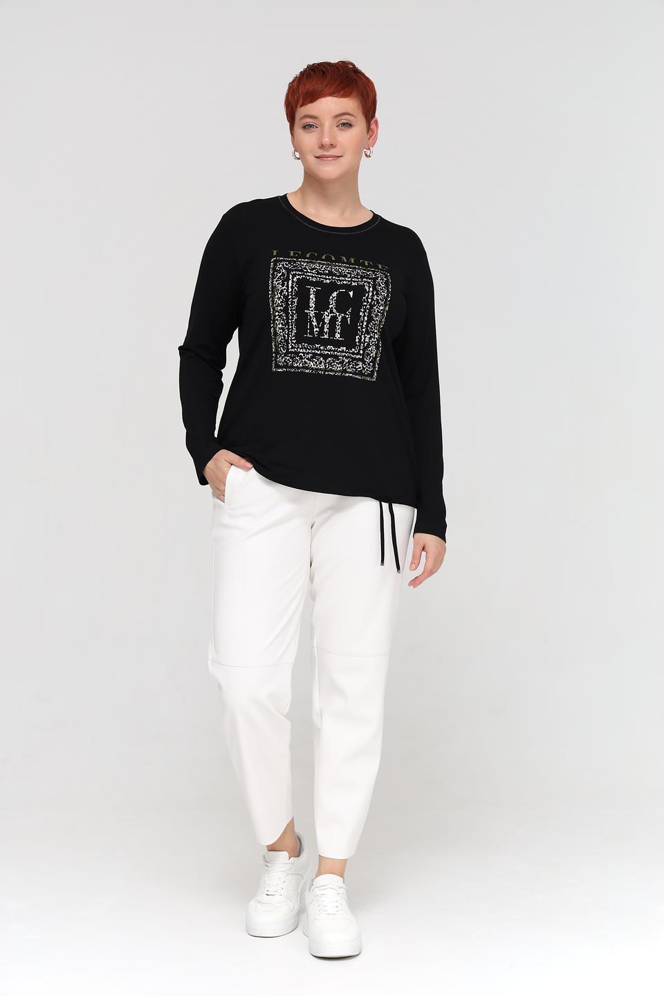 Футболка Lecomte с логотипом чёрная