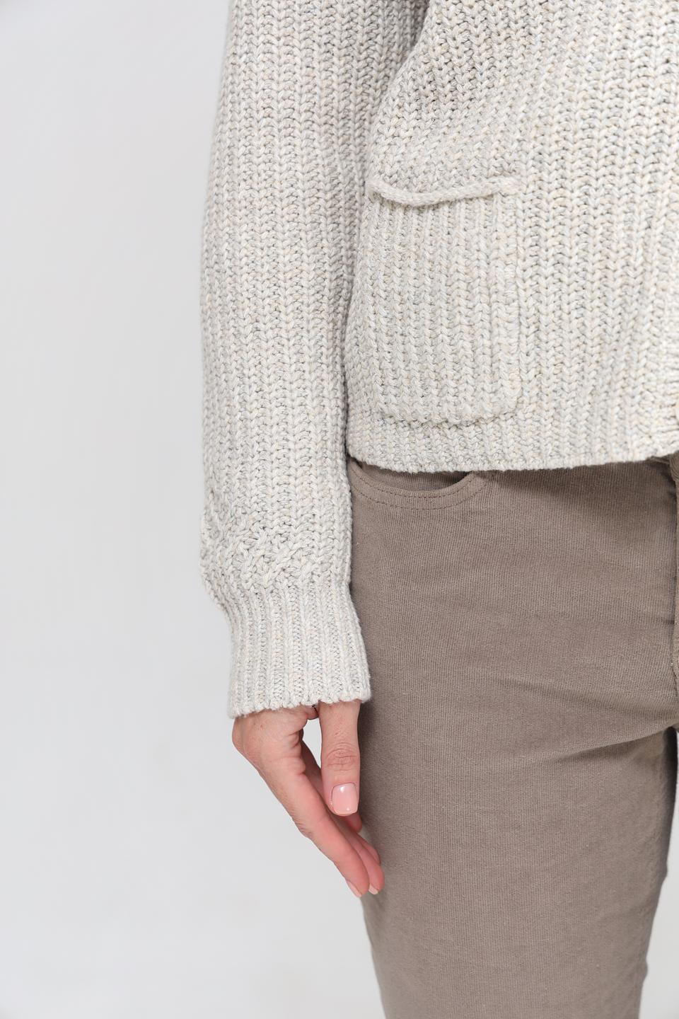 Жакет Oui вязаный бежевый