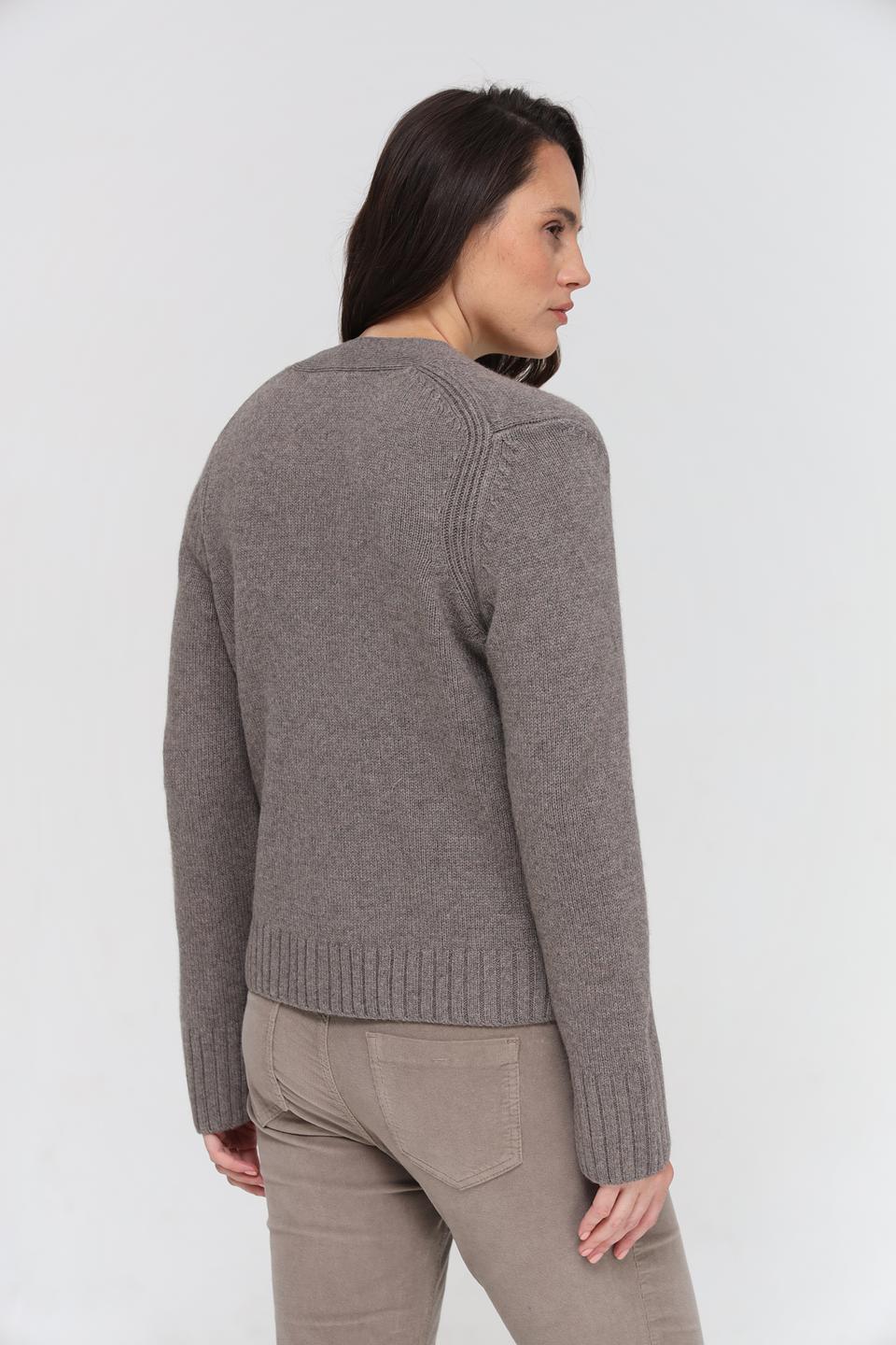 Жакет Oui вязаный серый