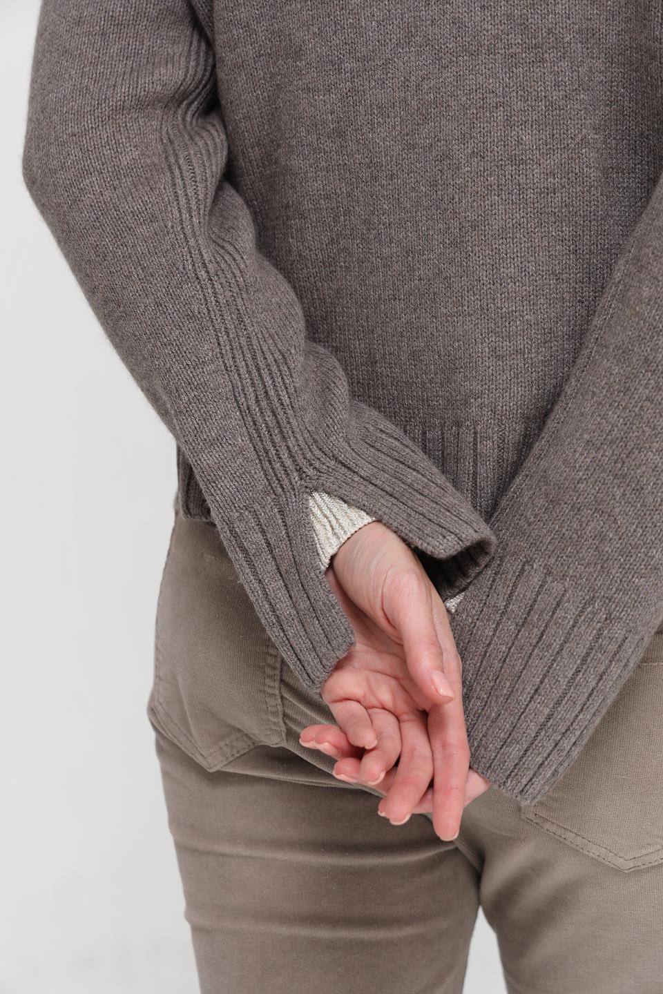 Жакет Oui вязаный серый