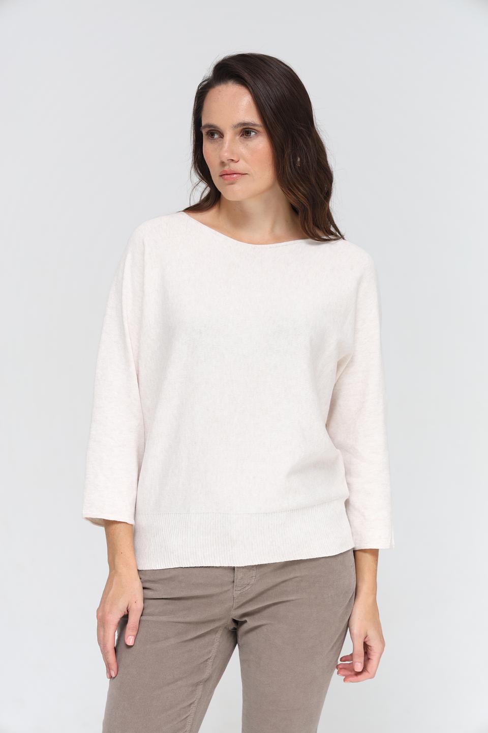 Пуловер Oui женский бежевый