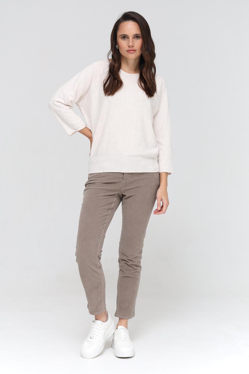 Пуловер Oui женский бежевый