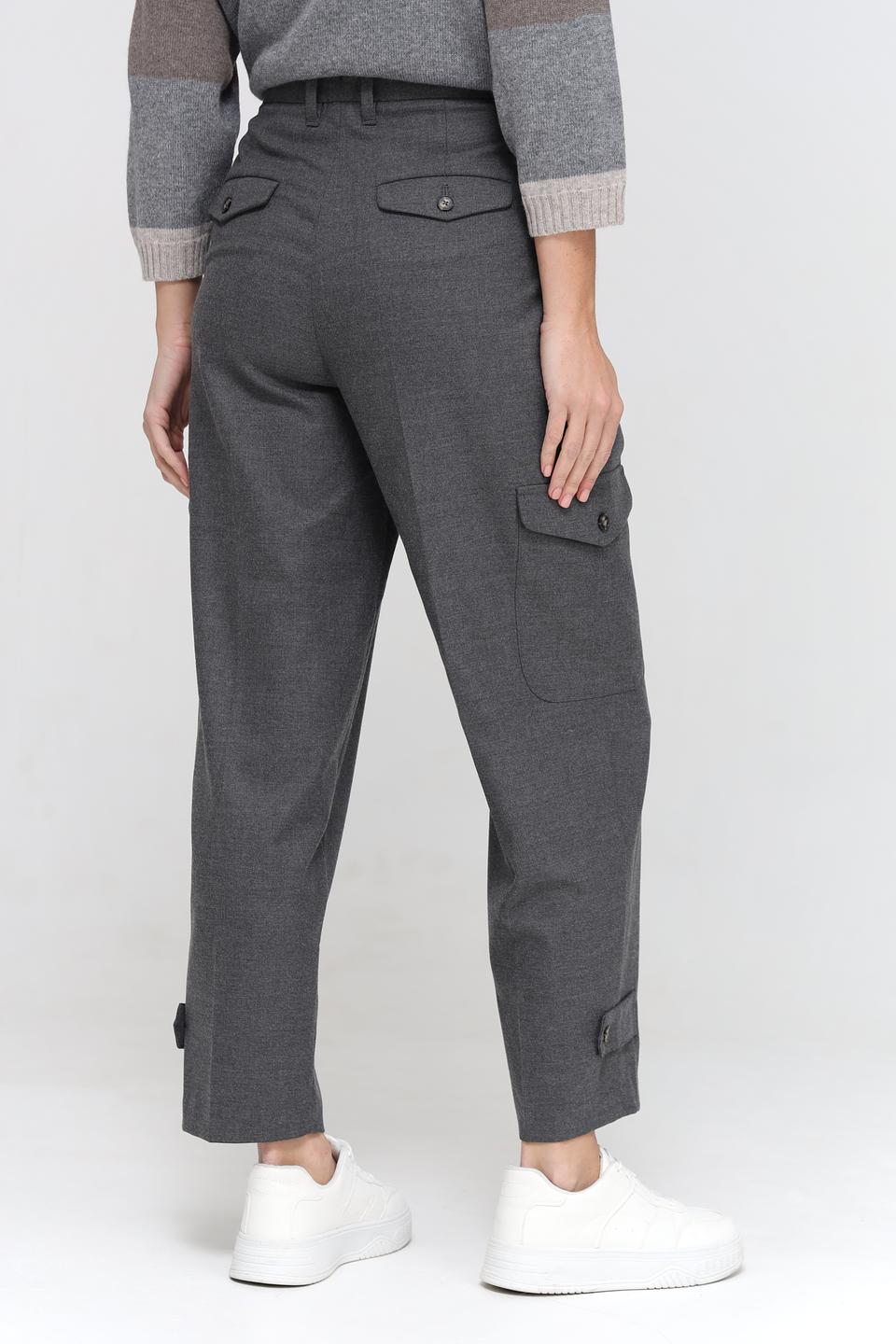 Брюки клёш Oui серые
