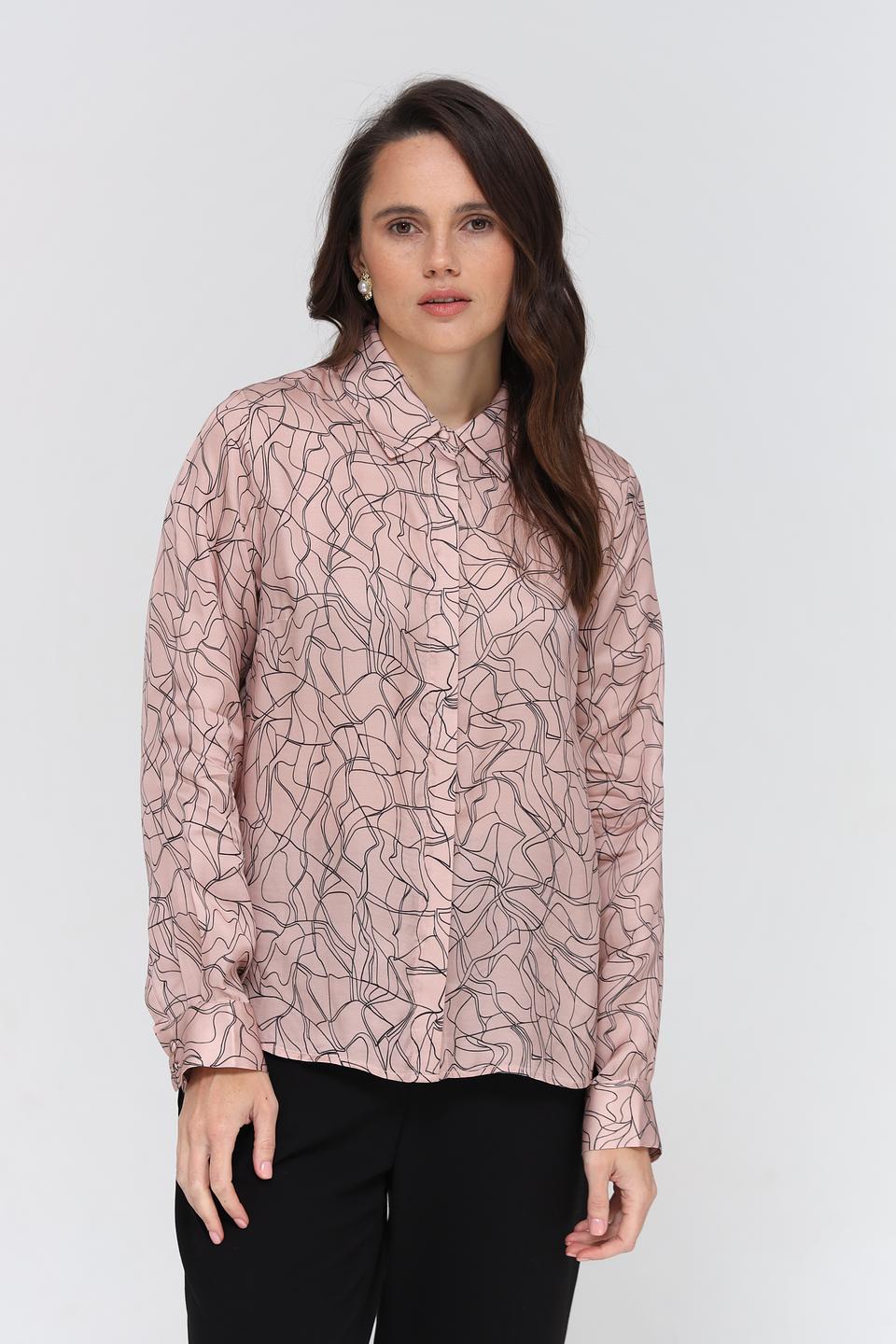 Блуза UNQ с принтом ромбы
