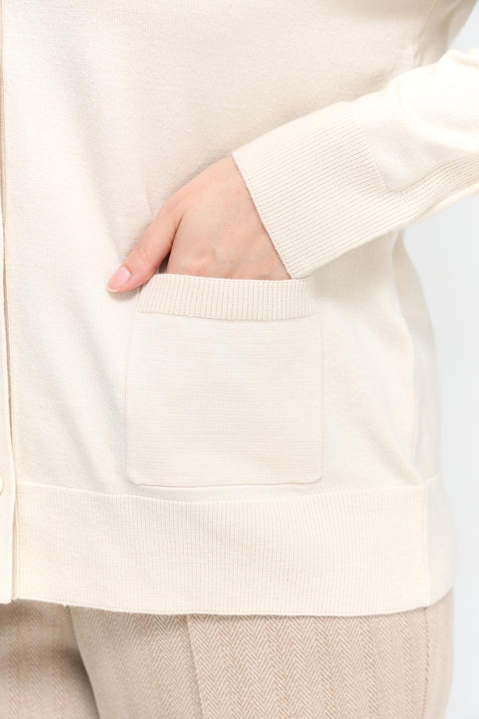 Жакет Lebek вязаный бежевый