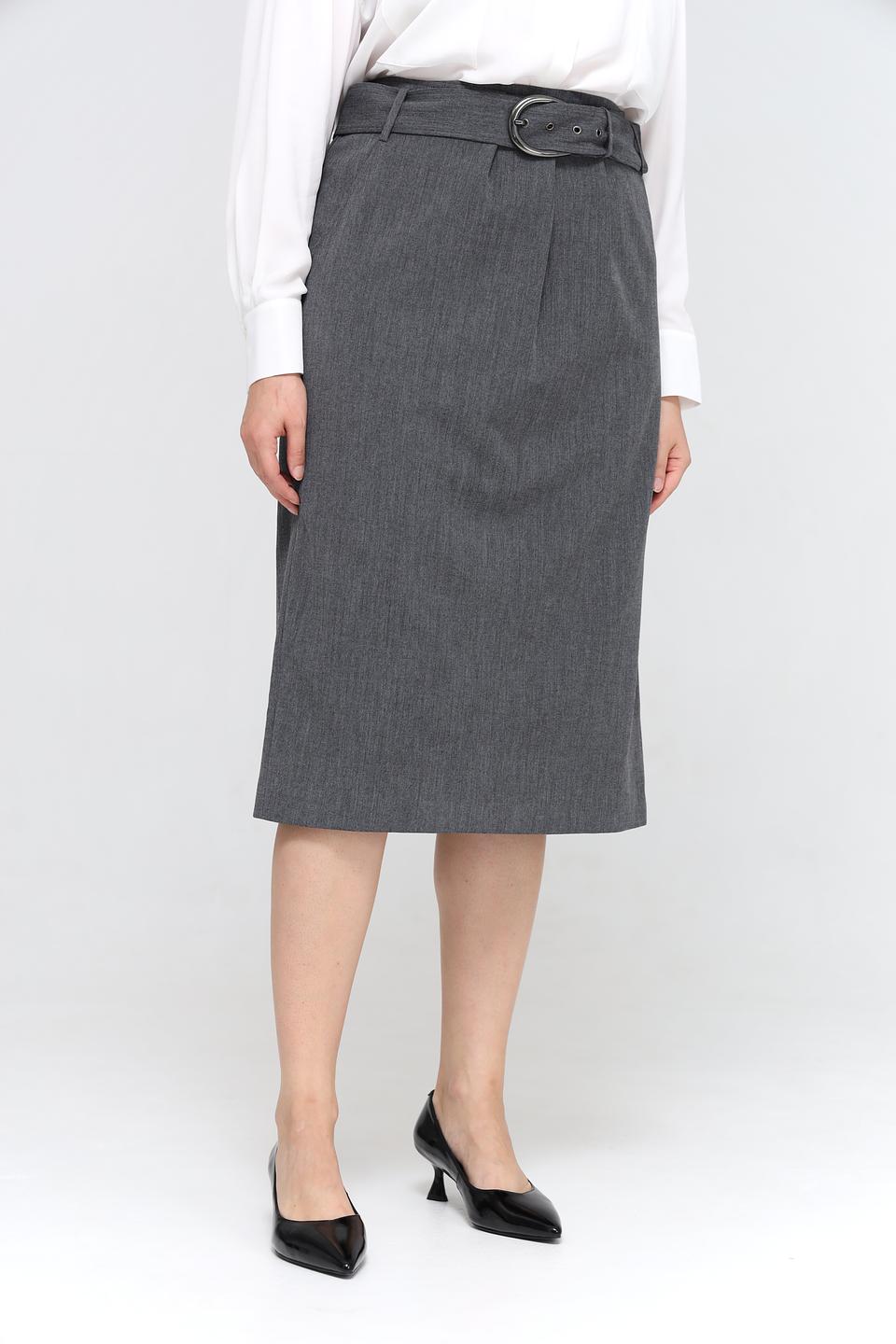 Юбка Luisa Cerano серая с поясом