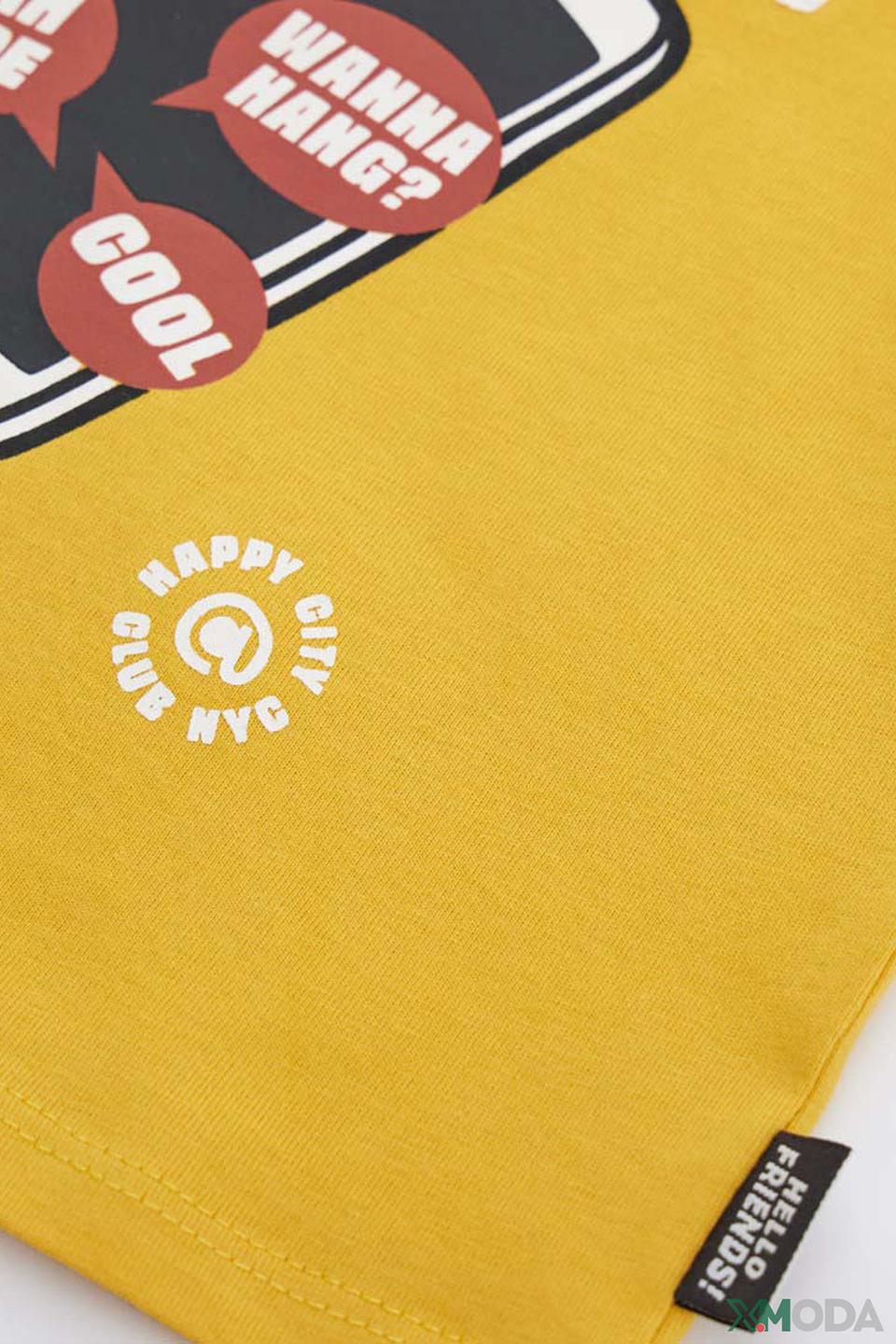 Футболка Original Marines желтая с принтом