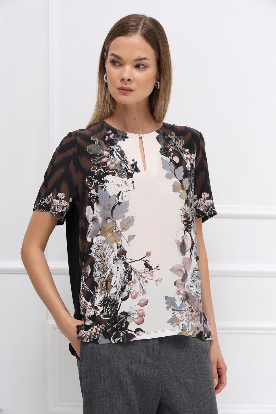 Блуза Marc Cain с цветочным принтом