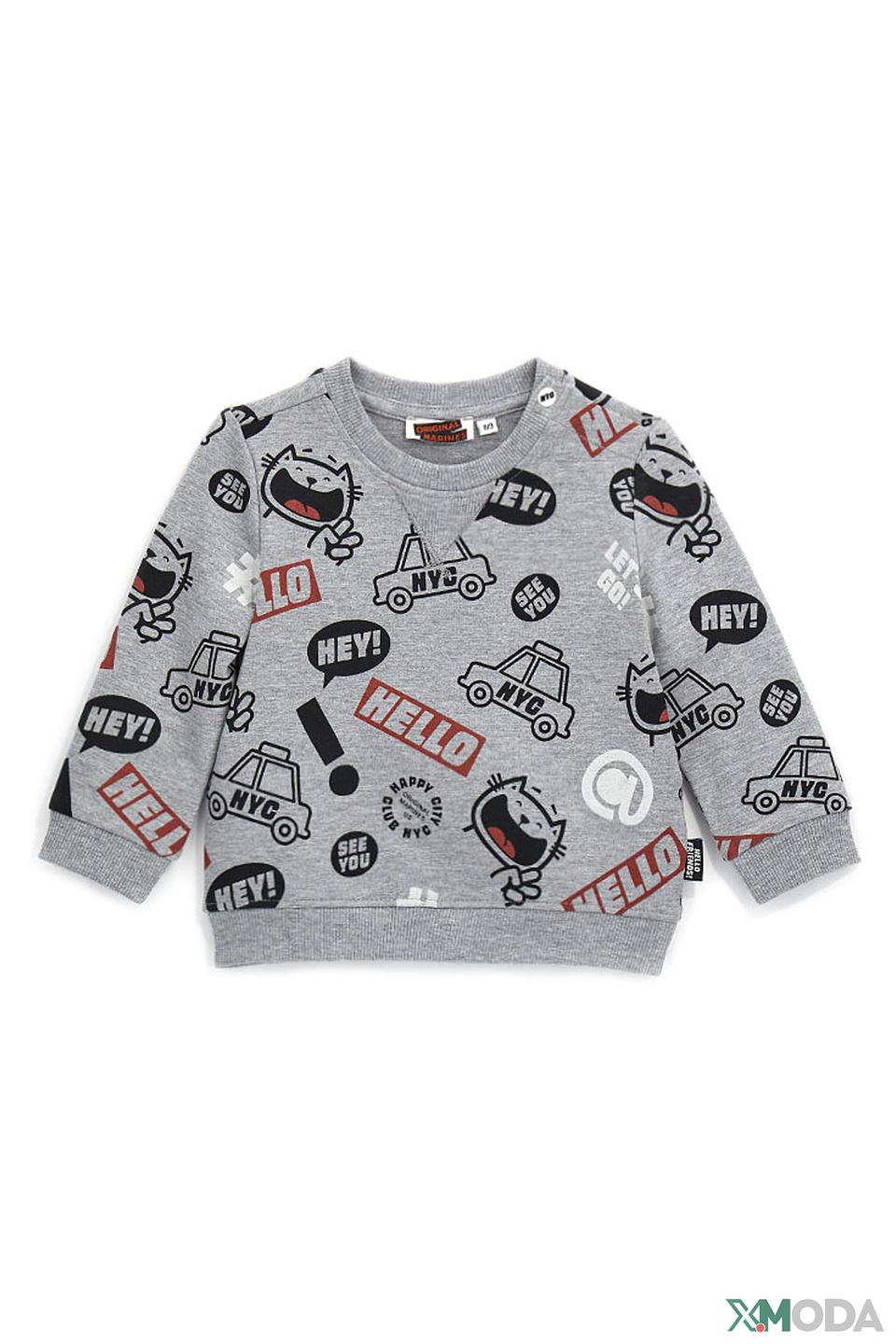 Свитшот Original Marines серый с принтом