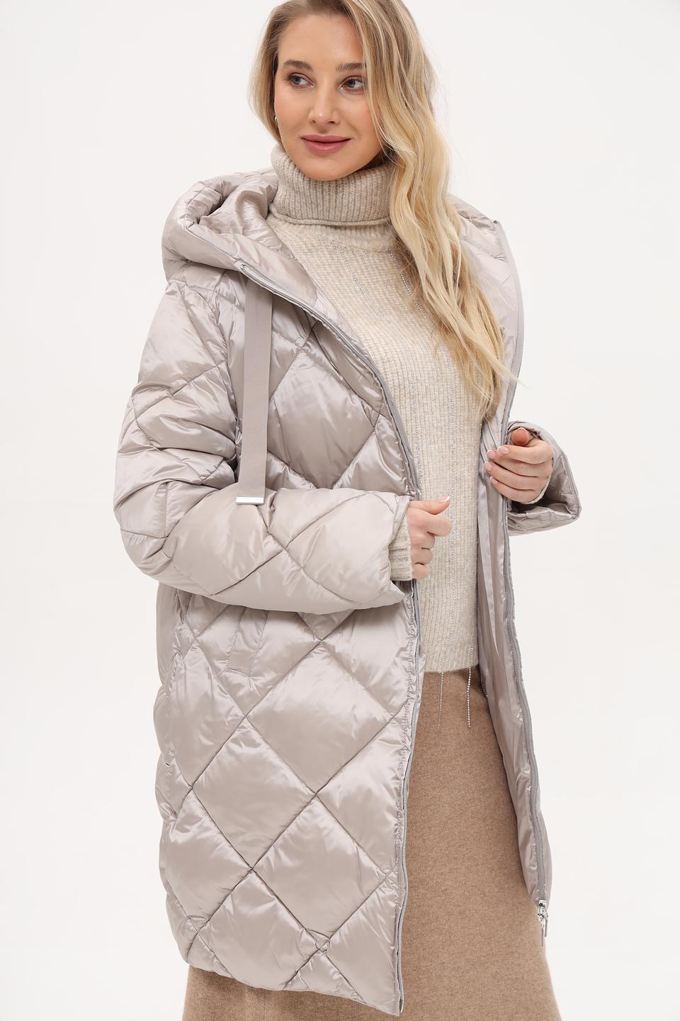 Пальто Baronia стеганое серое