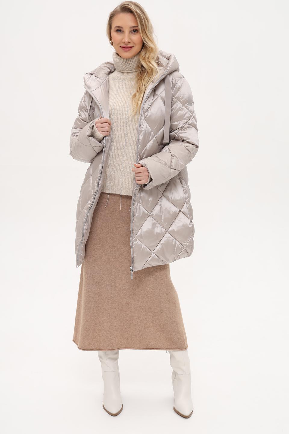 Пальто Baronia стеганое серое