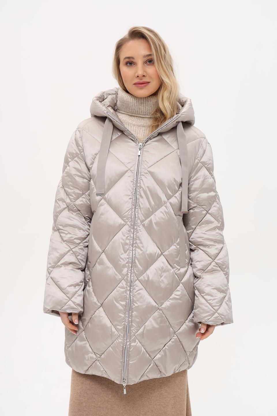 Пальто Baronia стеганое серое