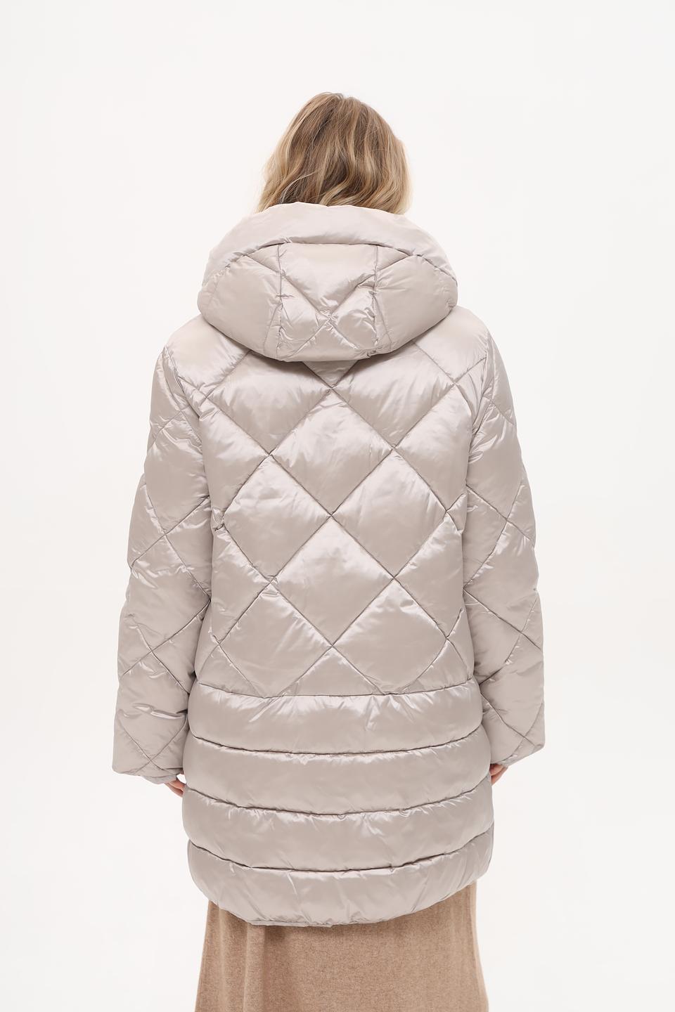 Пальто Baronia стеганое серое